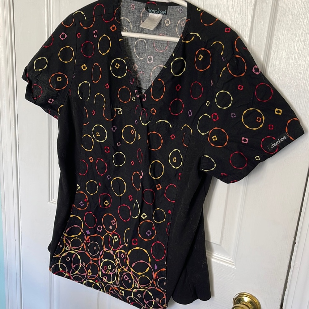 Black L Scrub top by Cherokee